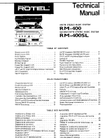 Rotel RM-400-400SL - Technical manual 